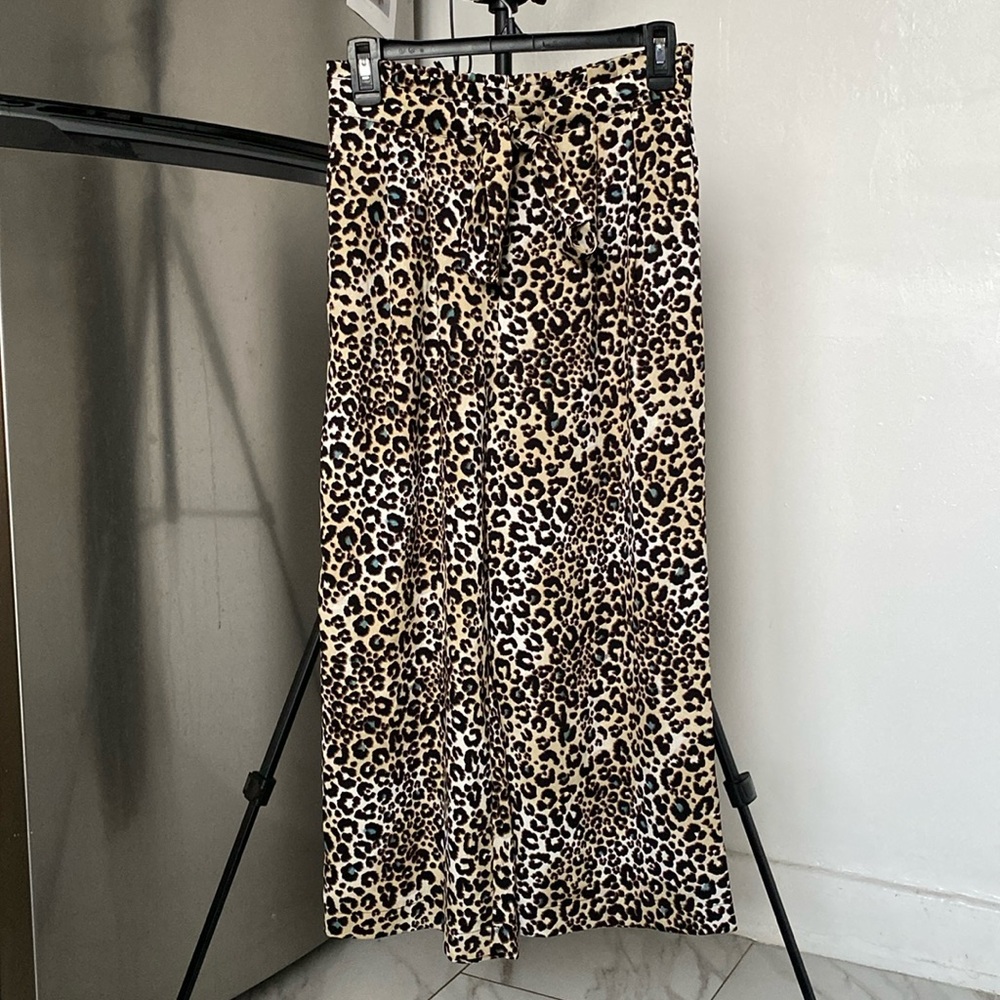 Leopard Wide Leg Pants